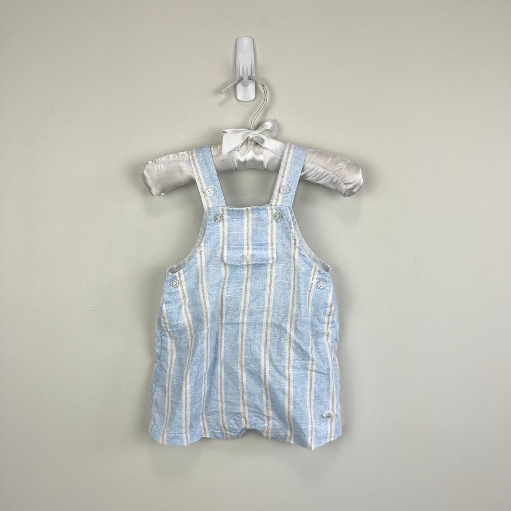 Mayoral Blue Striped Shortall Romper Dungarees 2-4 Months